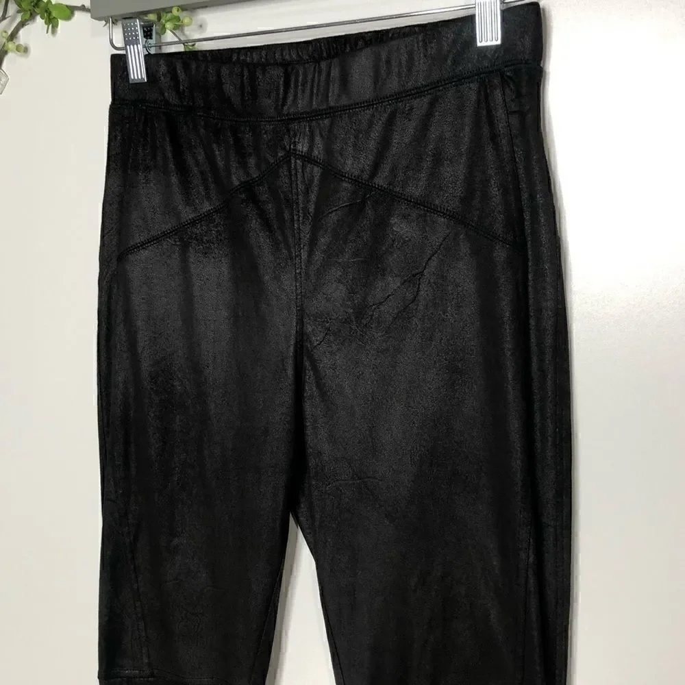 Free People Vegan Suede Black Leggings